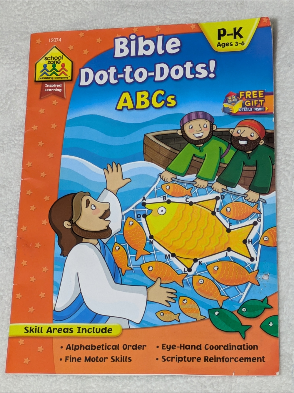School Zone Bible Dot-to-Dots! ABCs Workbook P-K Ages 3-6